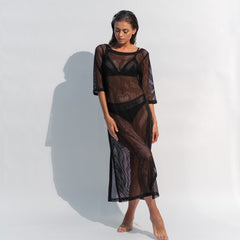 Daring Net Dress Black