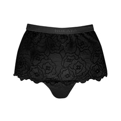 Born in Ukraine High Waist Lace Briefs Black