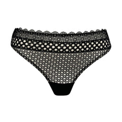 Sci-Fi Lace Thong Black