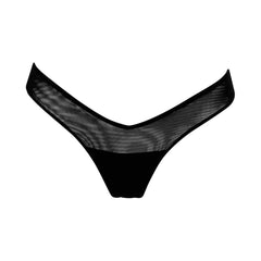 I.D. Line Fine Mesh V-Thong Black