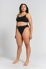 Acacia Seamless Stretch-Bamboo Bralette - Volcanic Black
