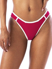 ALLYORS ZIPPER BIKINI BOTTOM - CASSIS