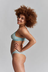 Anthelia Recycled-Tulle Soft Bralette - Fjordland Green