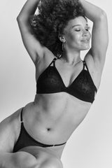 Hakea Recycled-Tulle Soft Bralette - Volcanic Black