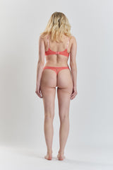 Sugi Recycled-Lace High-Leg Thong - Canyon Peach