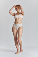 Myrtle Organic Stretch-Cotton Soft Bralette - Shoreline Peach