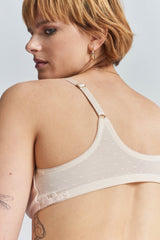 Myrtle Organic Stretch-Cotton Soft Bralette - Shoreline Peach
