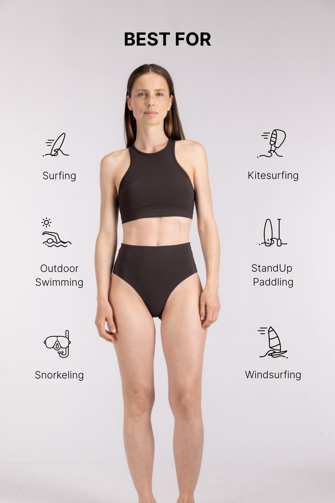 Bikini Bottom High Waist ― Coffee