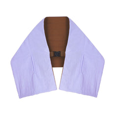 TOKYO SHAWL - FLAT WHITE (INSIDE LILAC) - REVERSIBLE