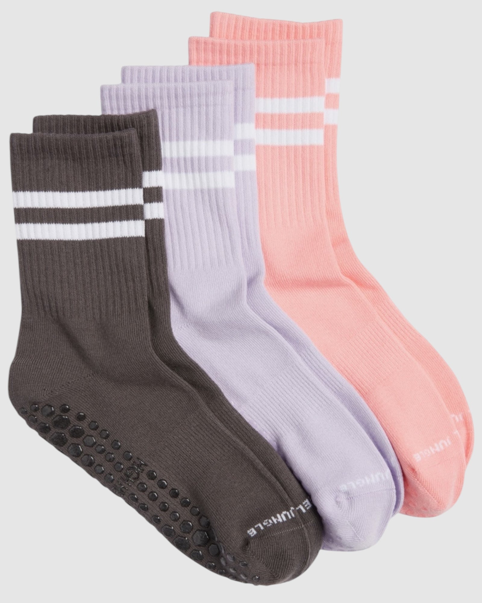 Varsity Pilates Yoga Grip Socks - 3 Pack