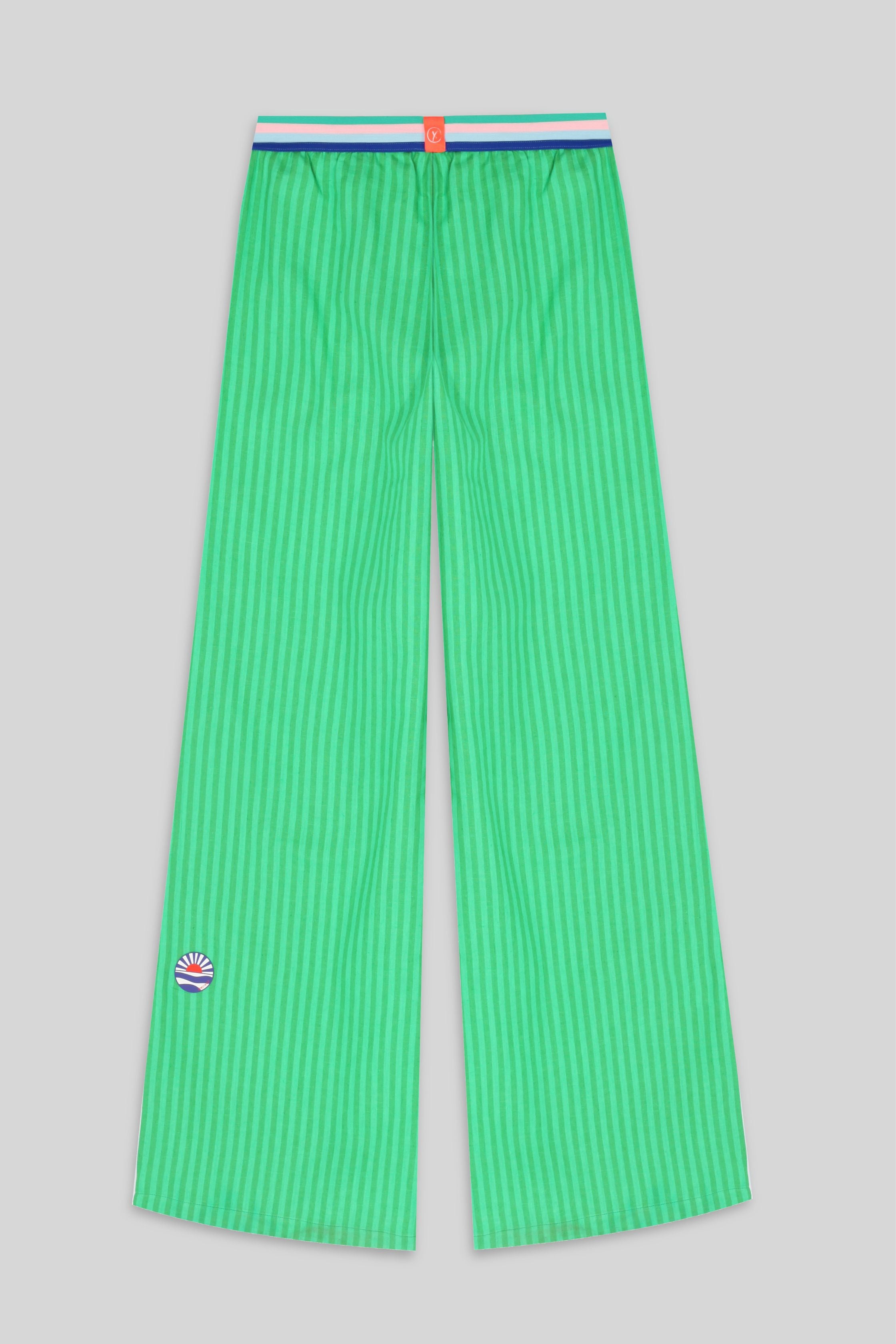 SoHo LOUNGE STRIPED PANTS - ISLAND GREEN