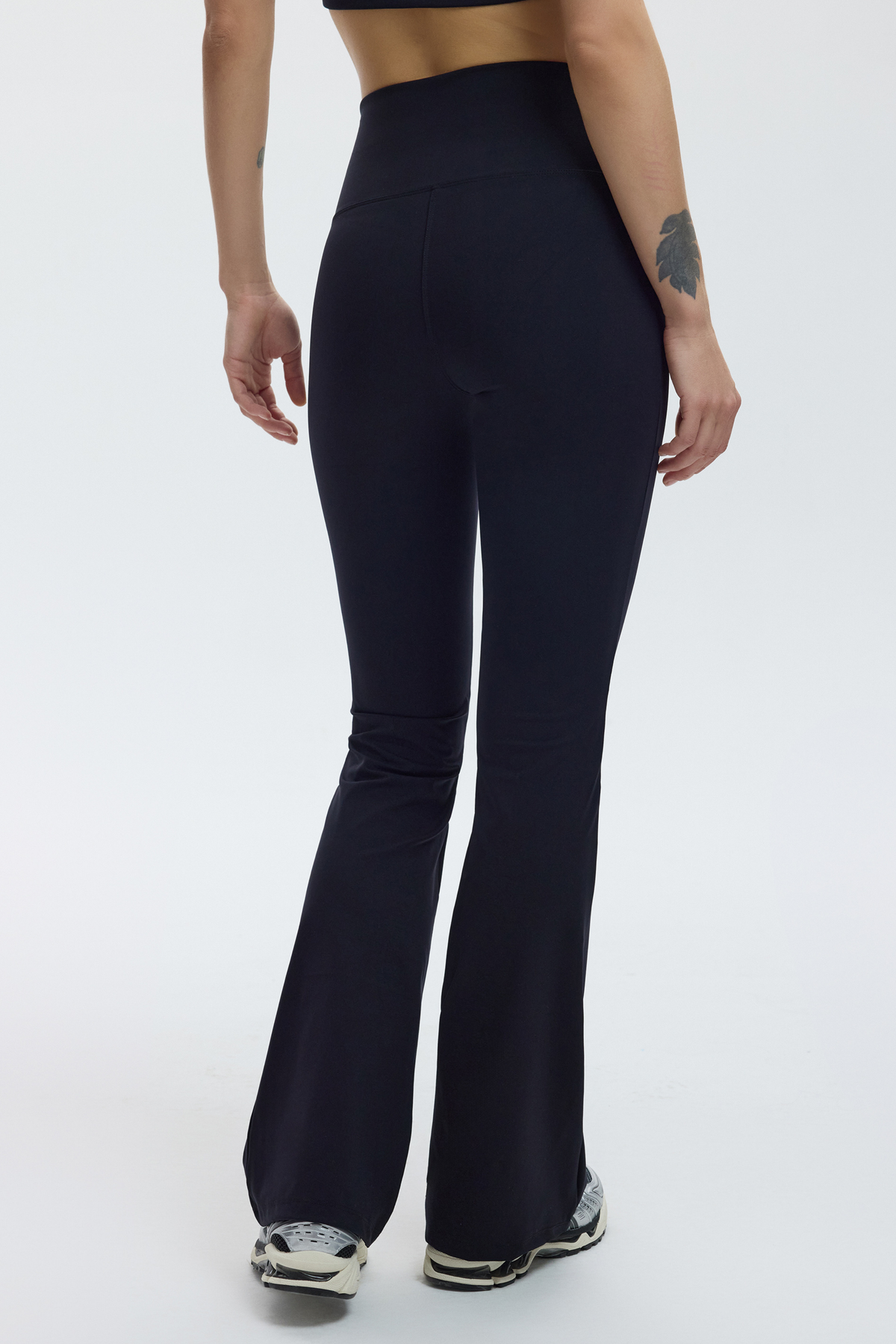 TWIST FLARE PANTS - CHARCOAL