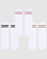 Varsity Pilates Yoga Grip Socks - 3 Pack