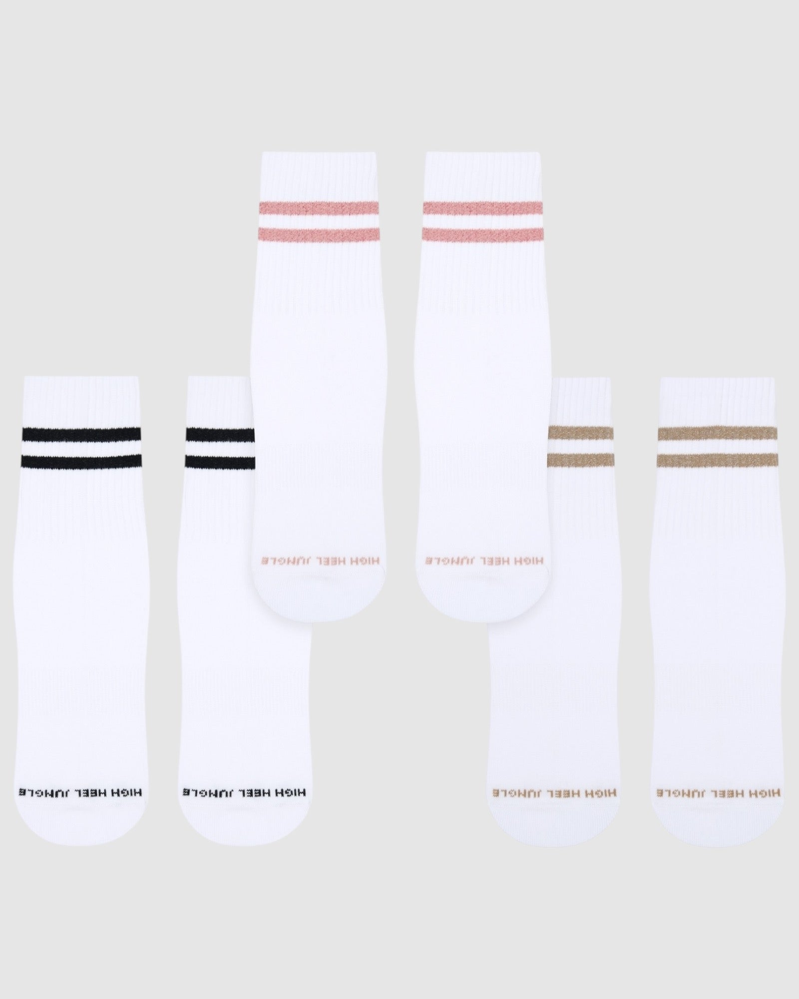 Varsity Pilates Yoga Grip Socks - 3 Pack