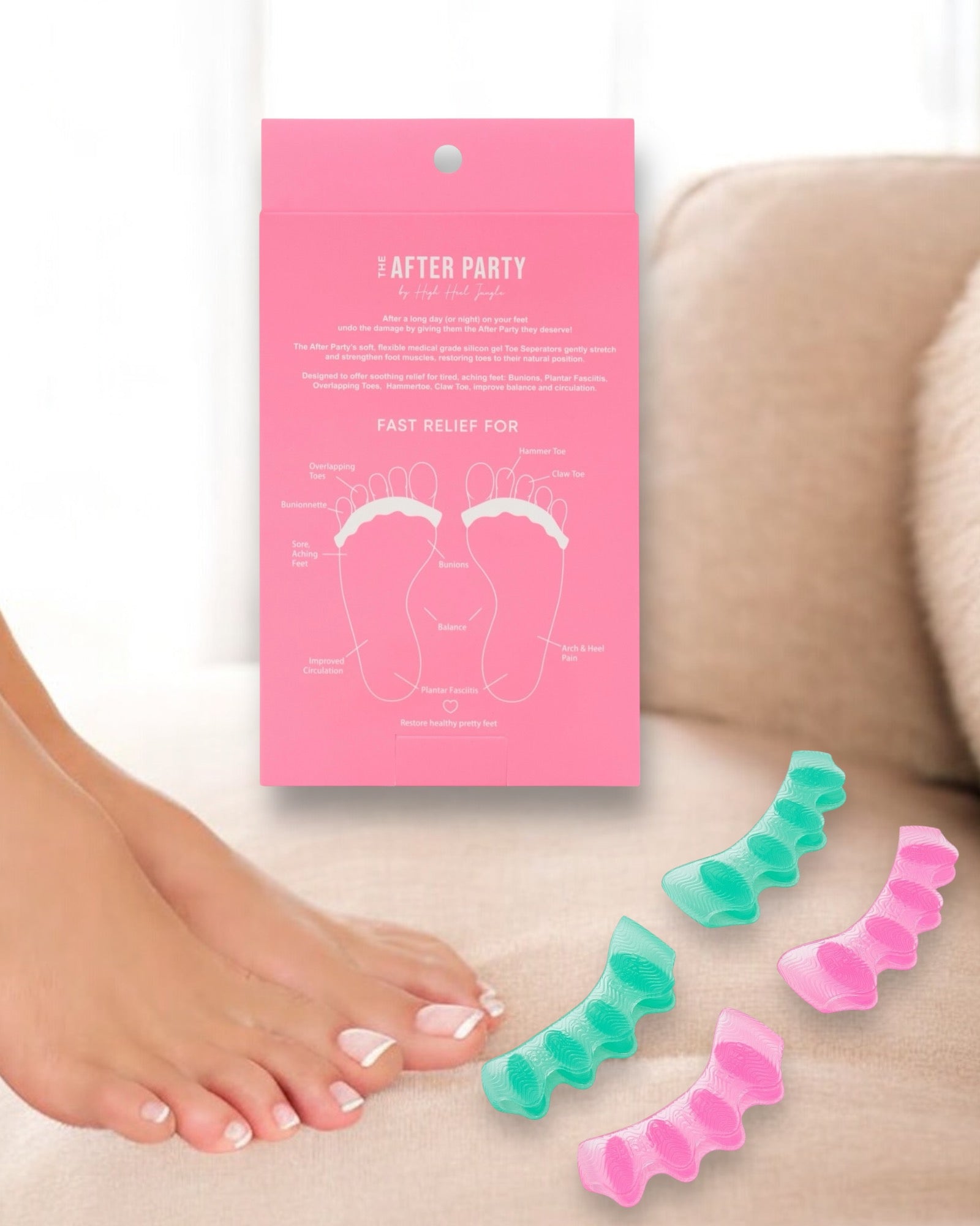 The After Party Silicon Gel Toe Separators -  2 Pairs