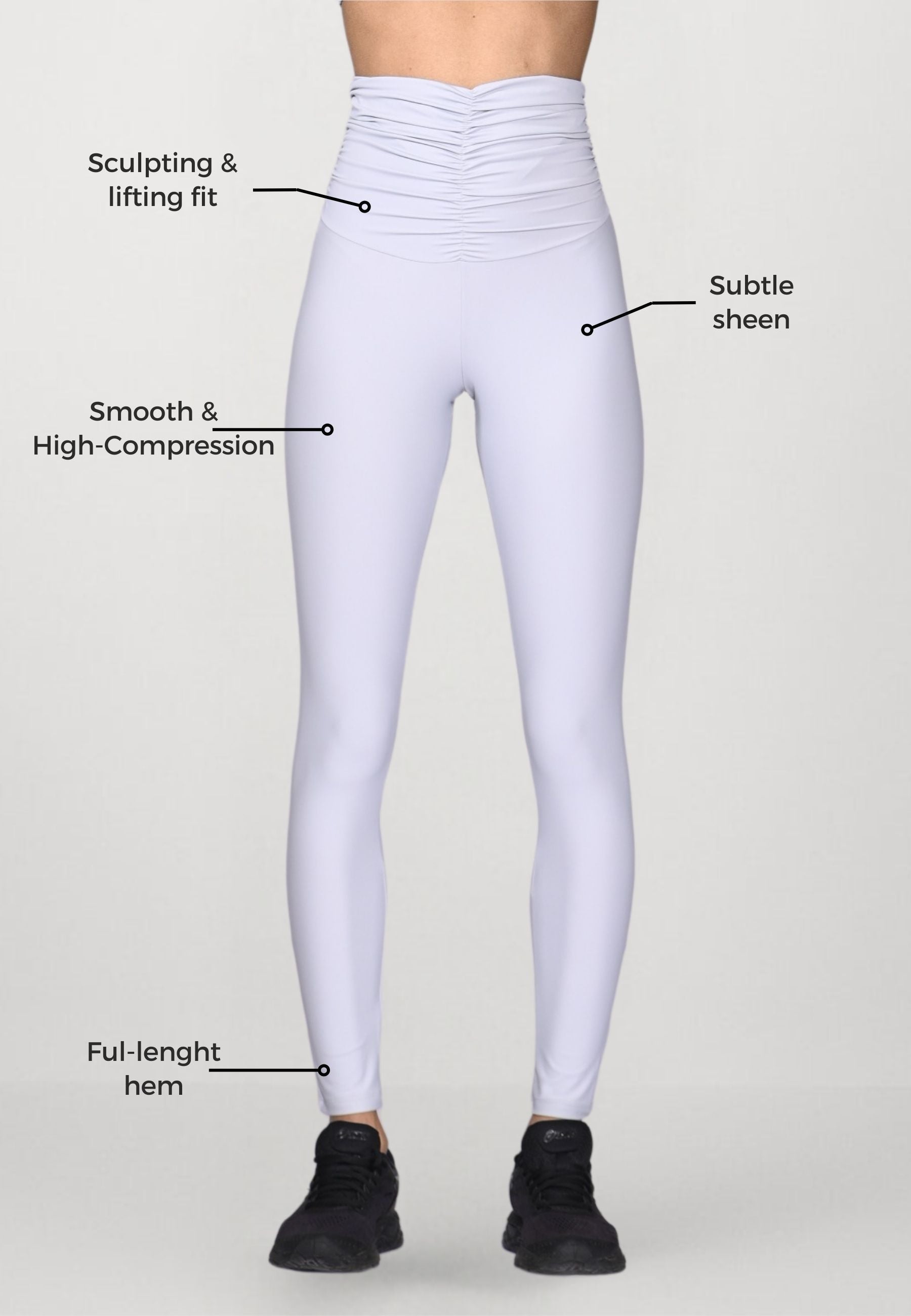 Sculpt High-Waist Leggings - Light Gray