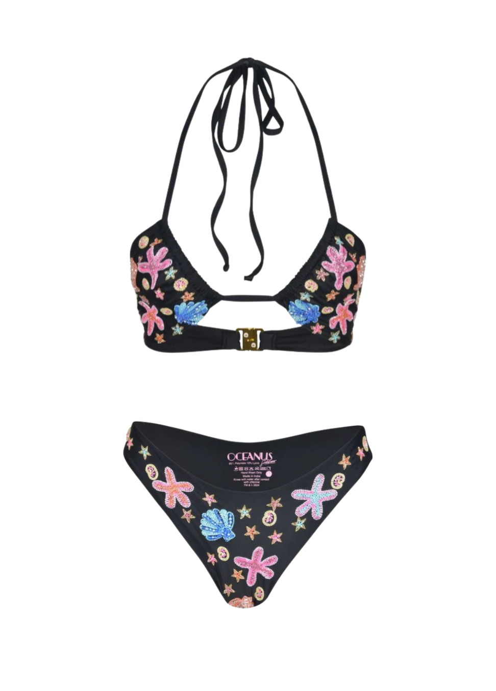 Marissa Hand Embroidered Luxe Bikini Top
