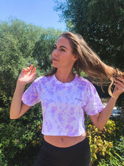 Tie-Dye Lavender Cropped Tee