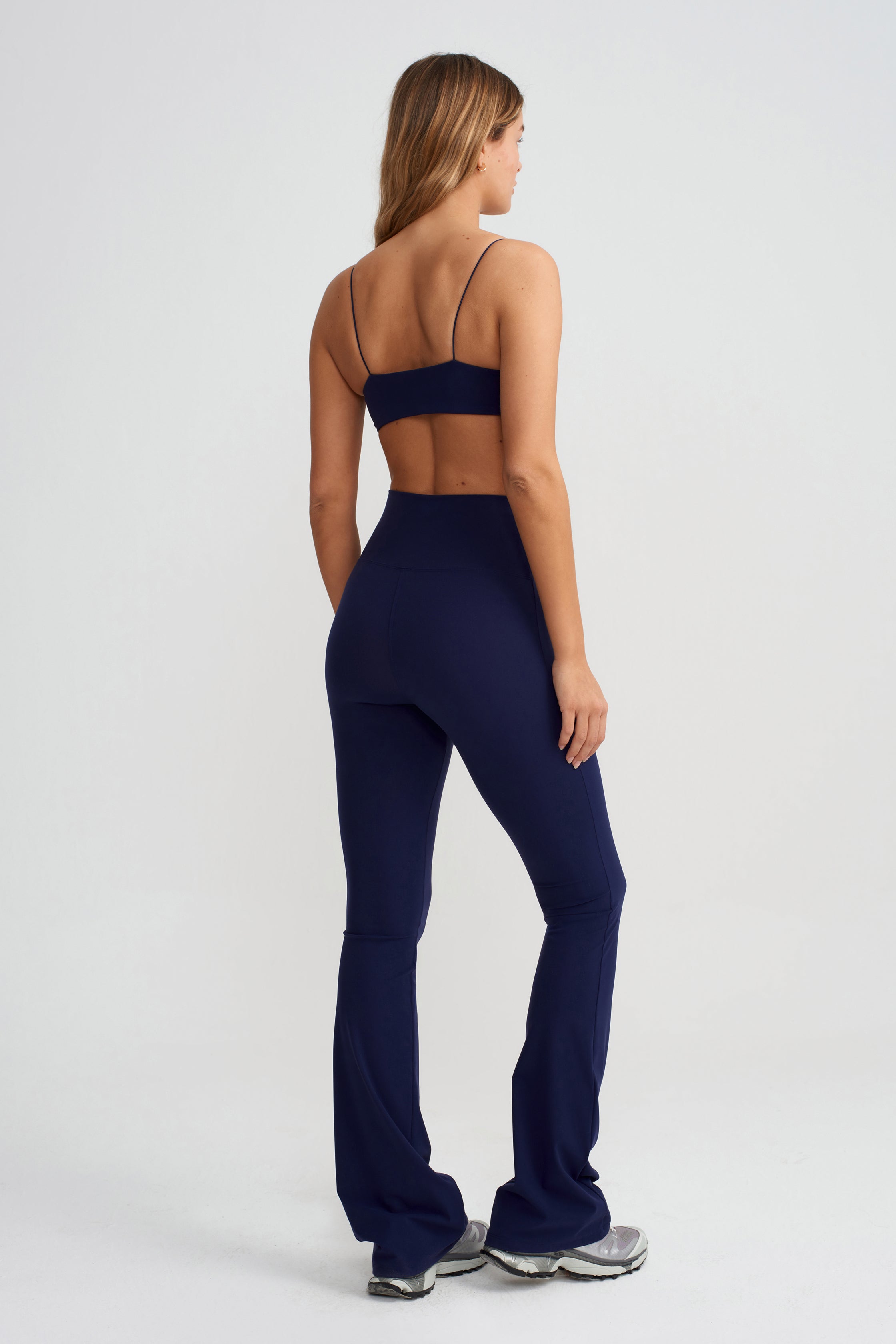TWIST FLARE PANTS - SWEET NAVY