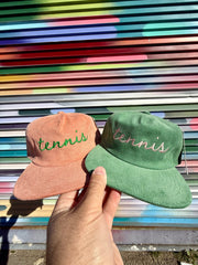 Tennis Cursive Corduroy Hat