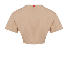 Free Heaven Crop Tshirt - Warm Taupe