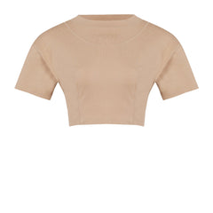 Free Heaven Crop Tshirt - Warm Taupe