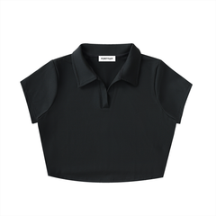 Performance Crop Polo Top
