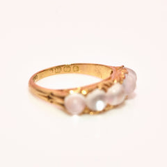 18ct Gold Victorian Moonstone Five Stone Ring