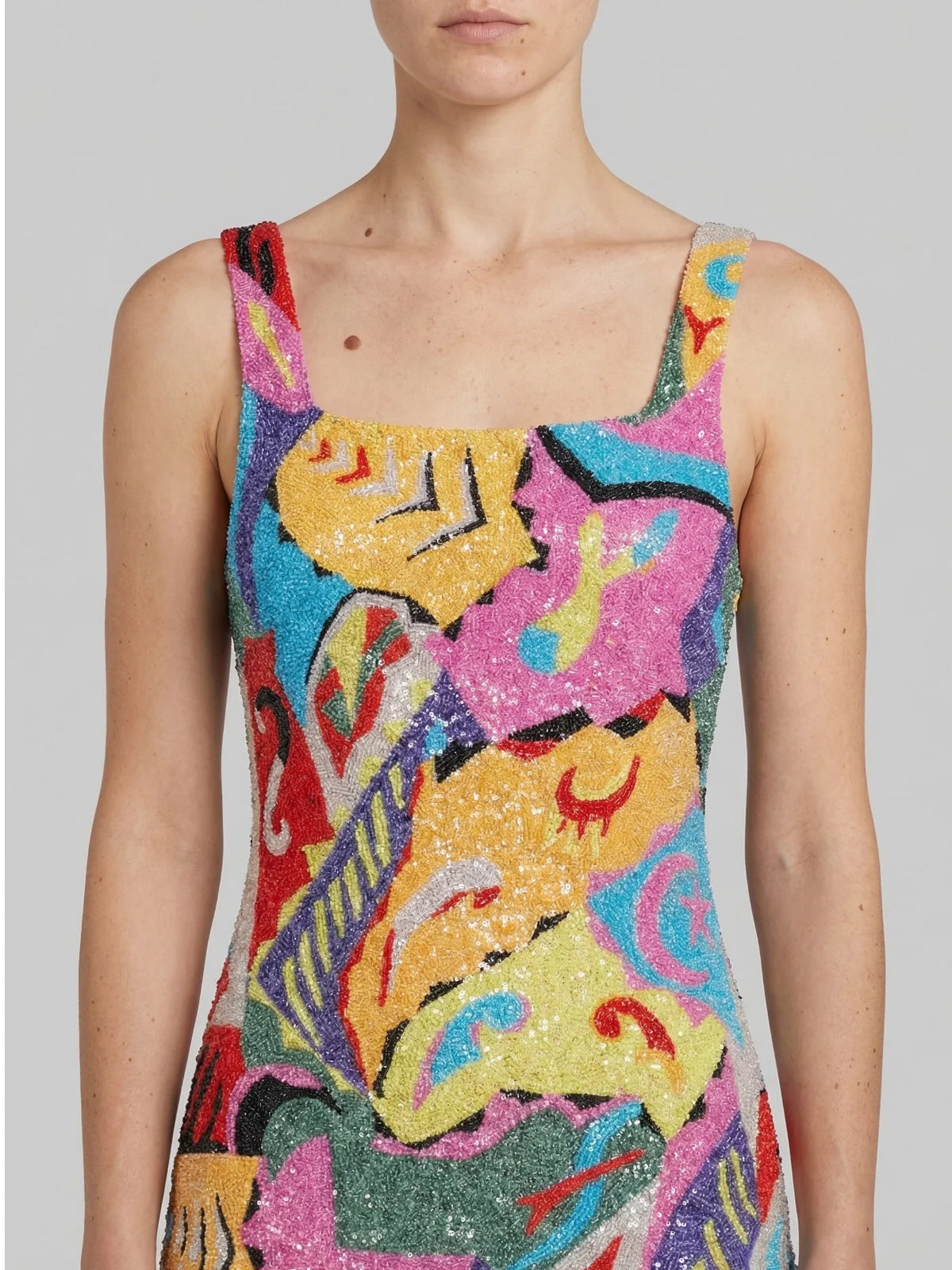 Boston Vibrant Hand-Beaded Dress