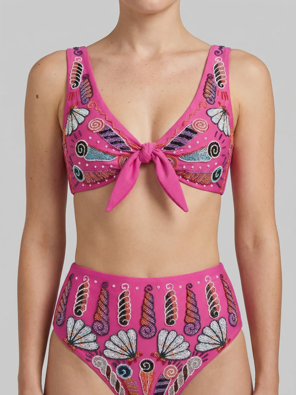 Nebula Shell Bikini Top Fuchsia