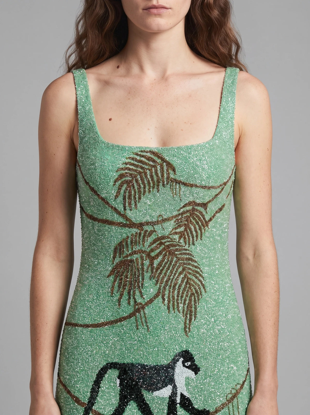 St. Barth Hand-Beaded Crystal Dress