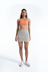 SPIN TENNIS SKIRT - PEBBLE