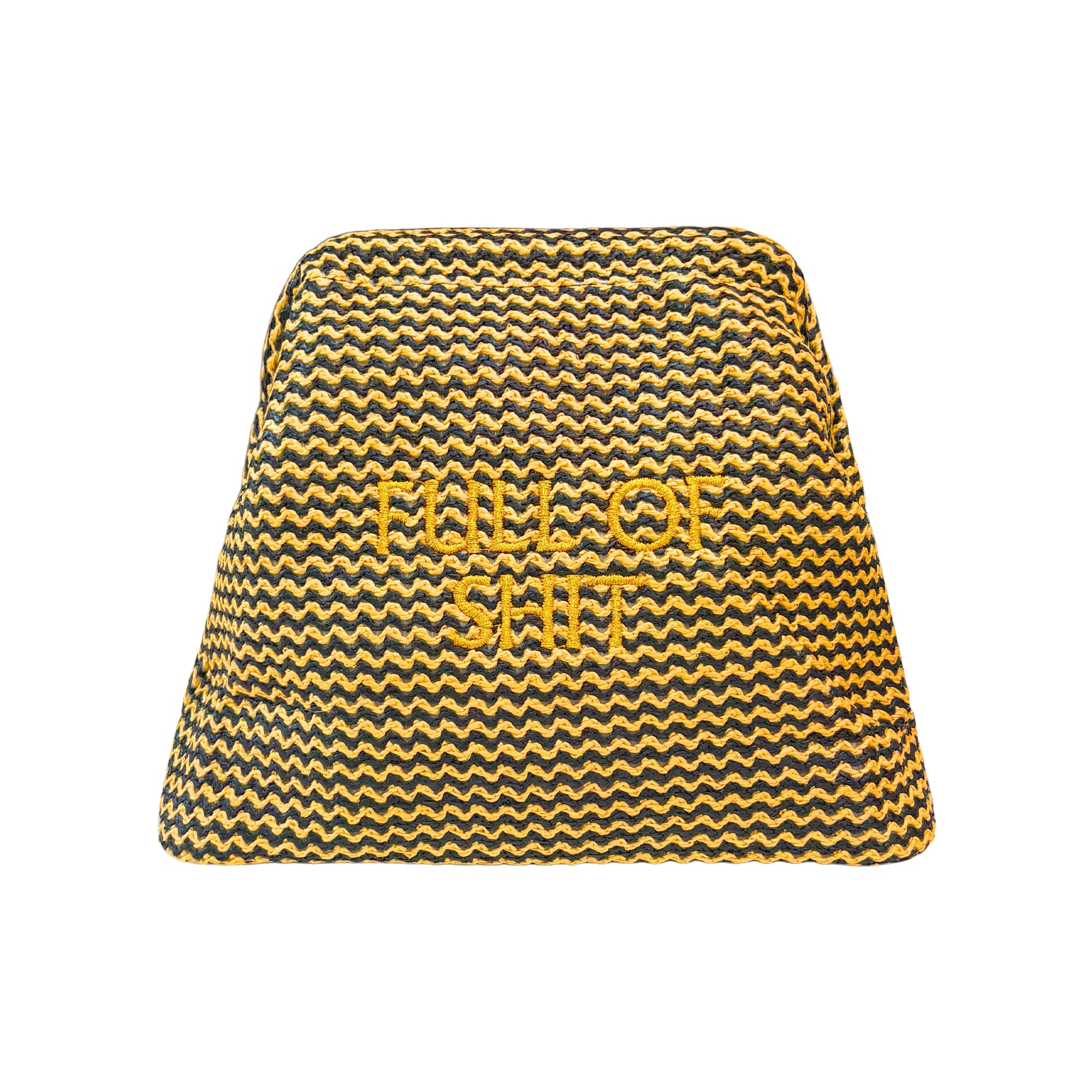 Full of Shit Gold Straw Clutch
