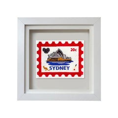 Australia, Sydney Embroidered Postcard Artwork