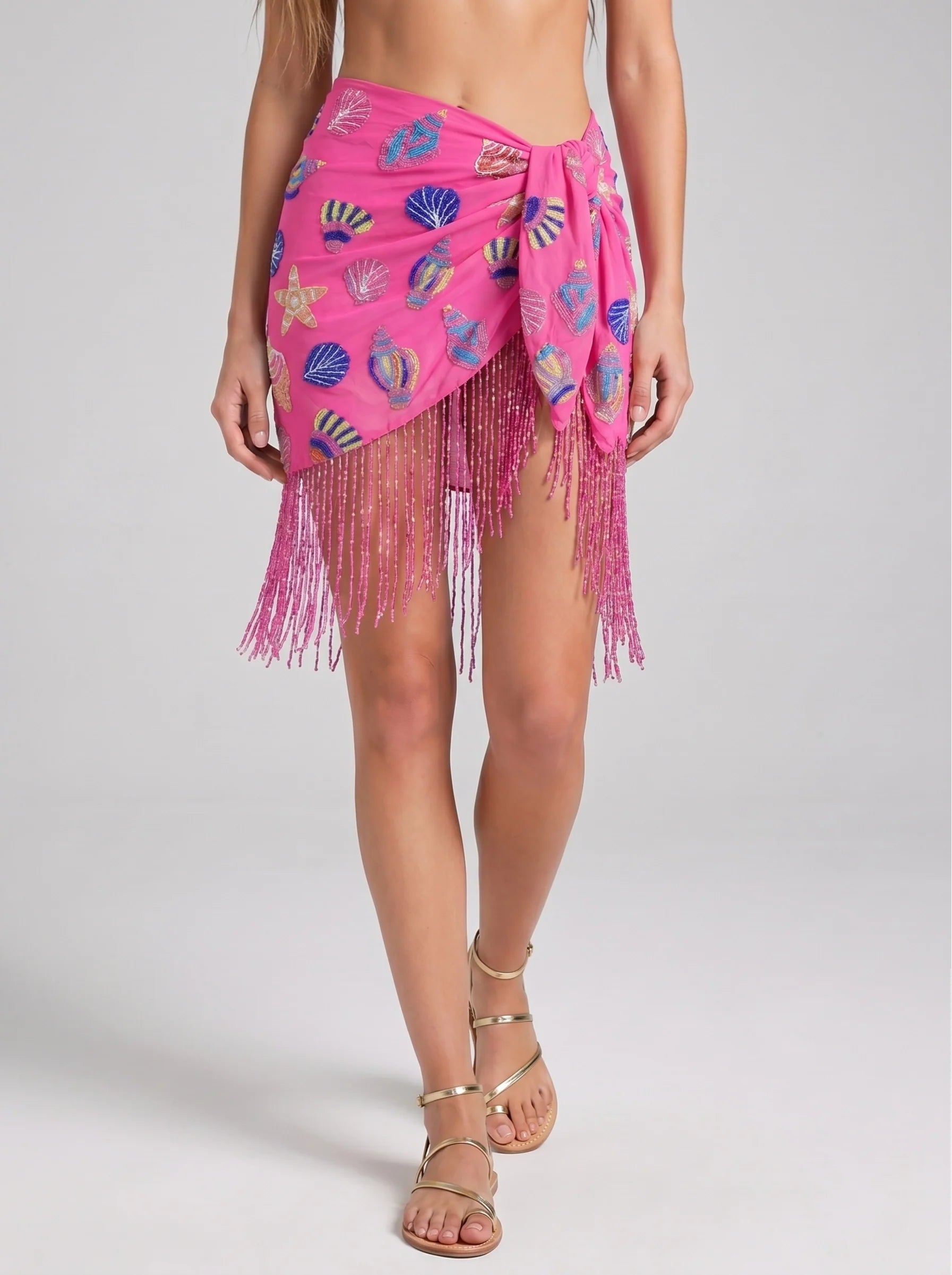 Oceanic Multi Colour Tasseled Sarong