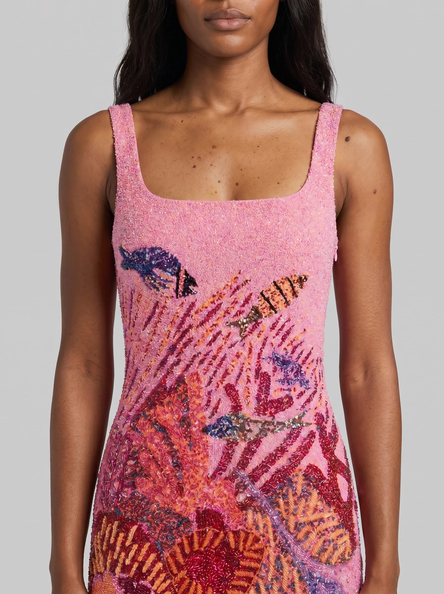 Oceanic Bloom Mini Dress