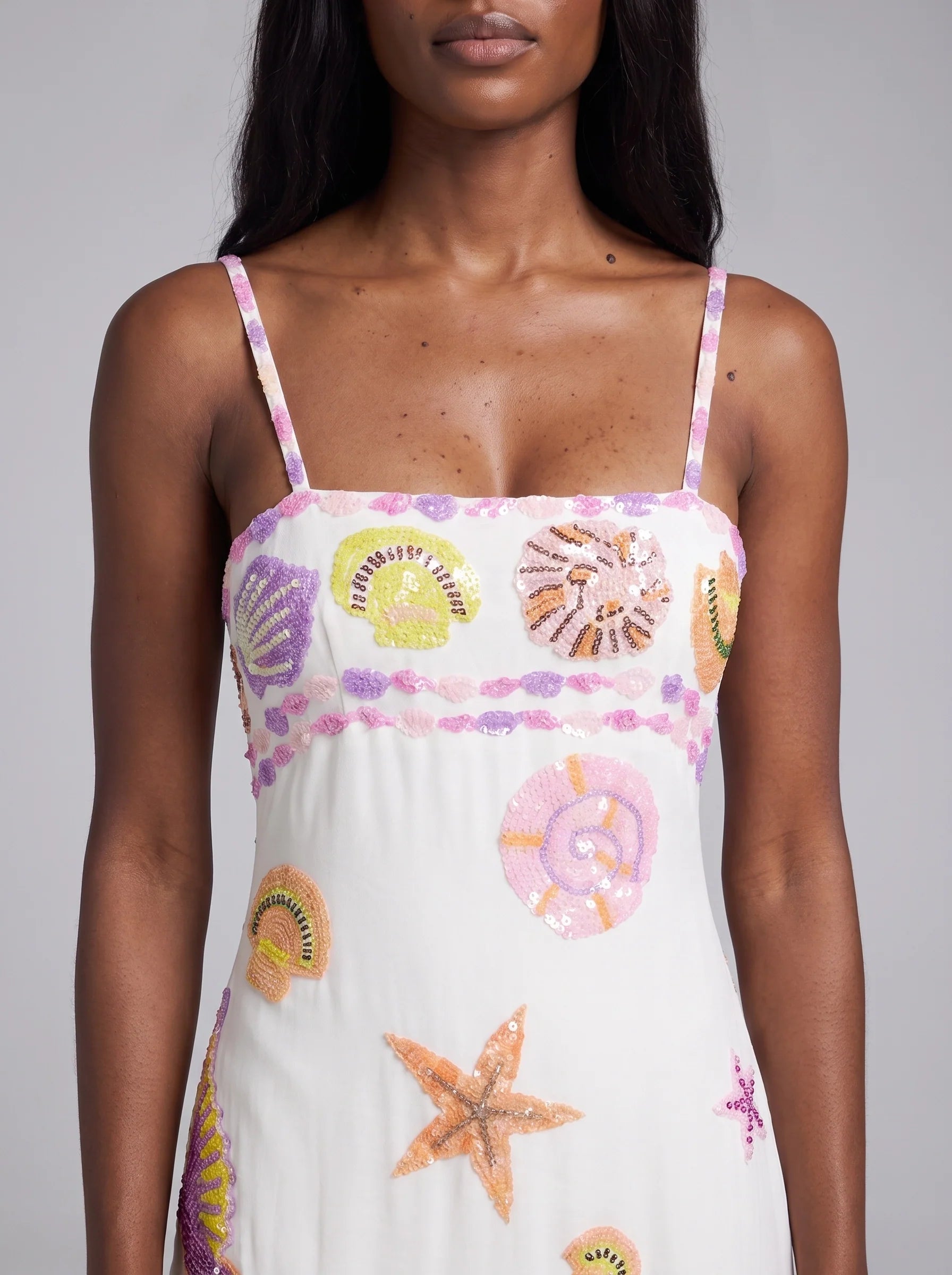 New York Strapped Dress in White
