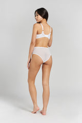 Banksia Recycled-Tulle High-Rise Briefs - Glacier White