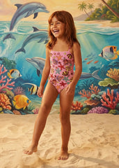 Oceanus | Disney Kids Under the Sea Fuschia Swimsuit