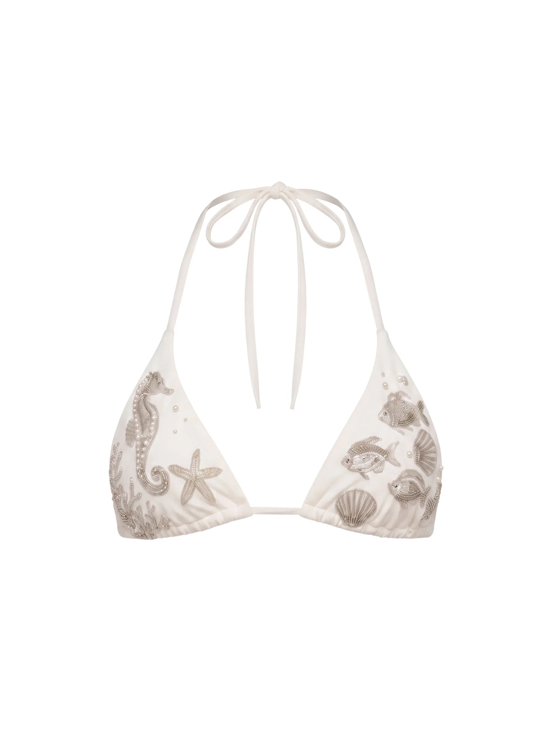 Coraline Embellished Triangle Bikini Bottom