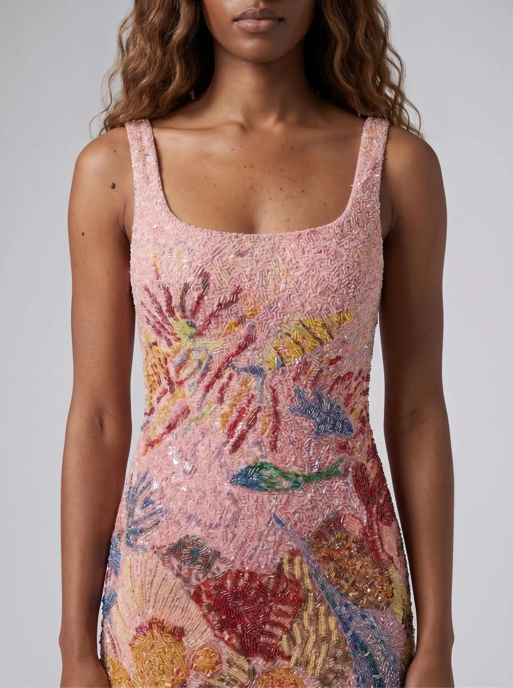 Oceanic Bloom Mini Dress