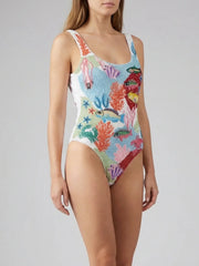 Ocean Life Beaded Swimsuit