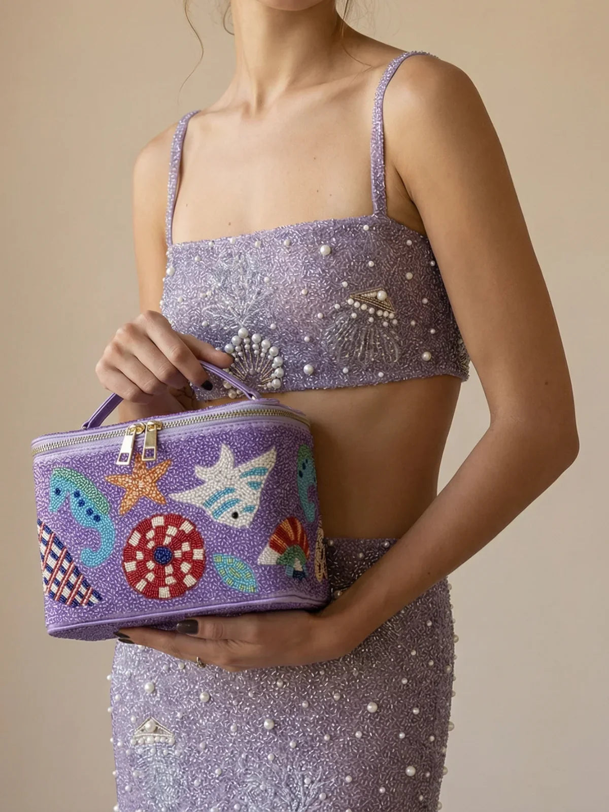 Seahorse Box Bag Purple