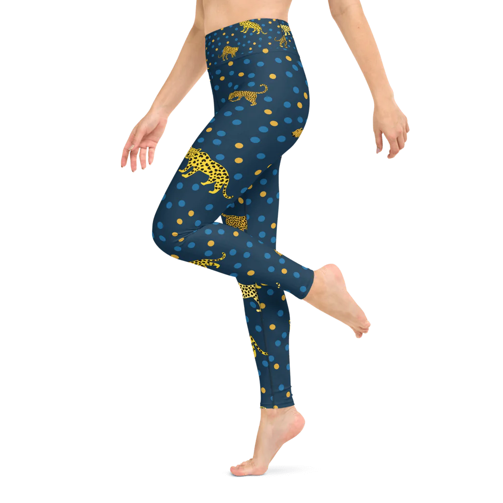 High Waist Yoga Leggings in Leopards Land