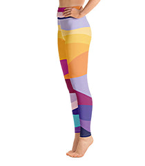 High Waist Yoga Leggings in Rainbow