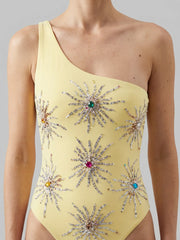 Callie One Shoulder Swimsuit - Yellow
