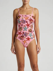 Disney | Oceanus Shell Swimsuit Pink in Stock