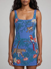 Tropica Blue Mini Dress
