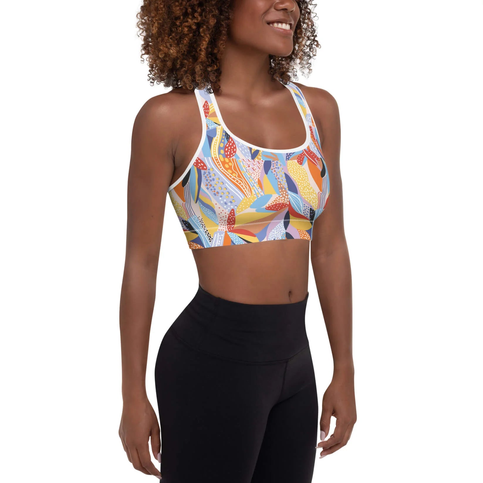 Sports Bra in Tropical Red