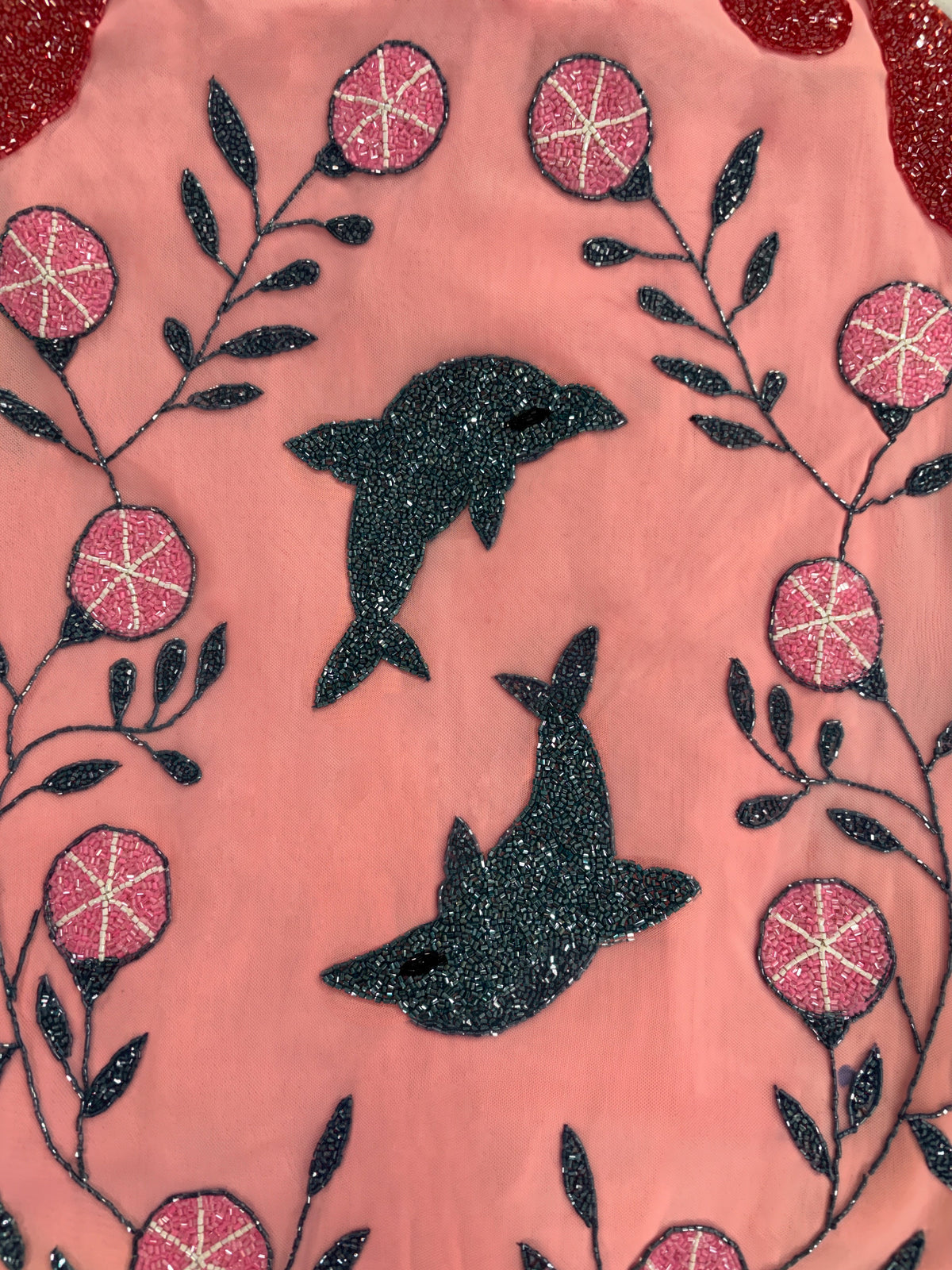 Dolphin Hand Beaded Maxi Dress